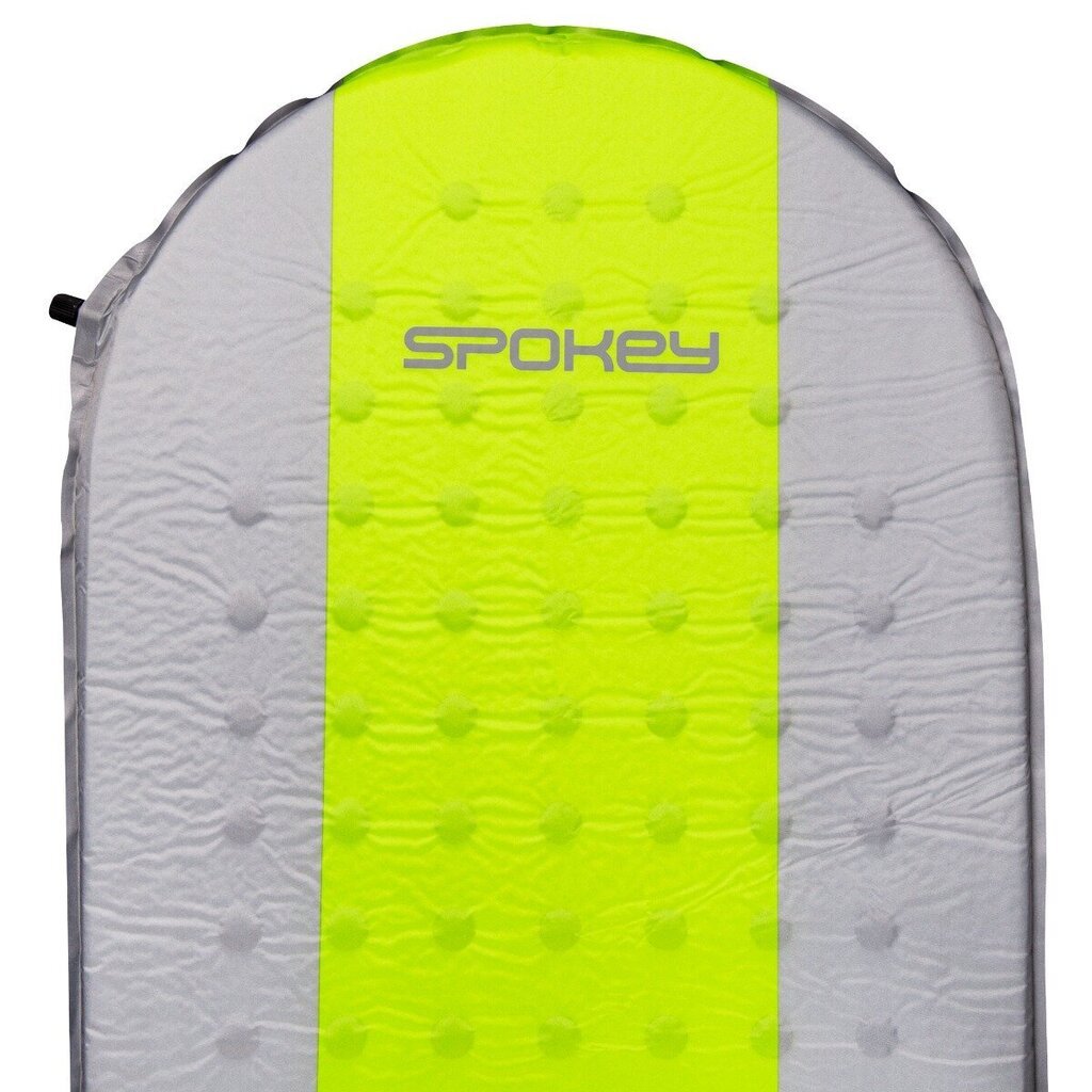 Isetäituv matt Spokey Air Mat, ühekohaline, 185x55 cm, roheline/hall цена и информация | Matkamadratsid ja matkamatid | hansapost.ee