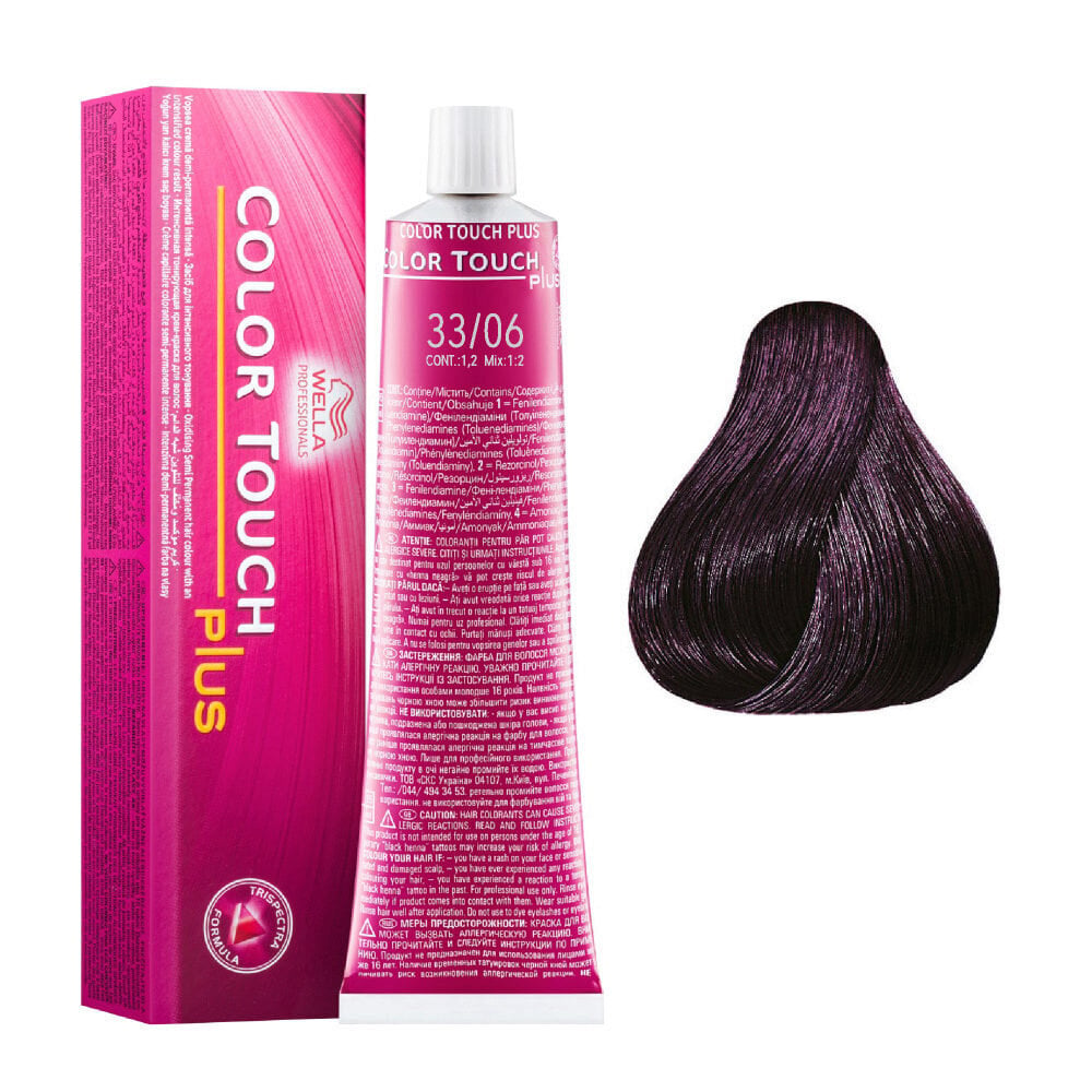 Juuksevärv Wella Color Touch Plus 60ml, lilla 33/06 цена и информация | Juuksevärvid | hansapost.ee