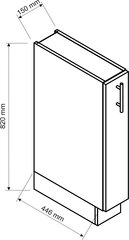Напольный узкий кухонный шкафчик CLARA, дуб цена и информация | Кухонные шкафчики | hansapost.ee