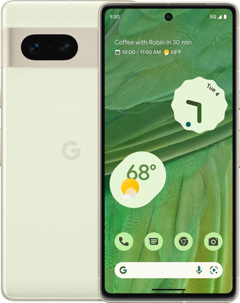 Google Pixel 7 5G Dual SIM 8/128GB Lemongrass (GA03943-GB) hind ja info | Telefonid | hansapost.ee