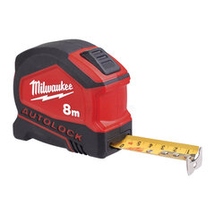 Mõõdulint Milwaukee Autolock 8 m x 25 mm price and information | Hand tools | hansapost.ee