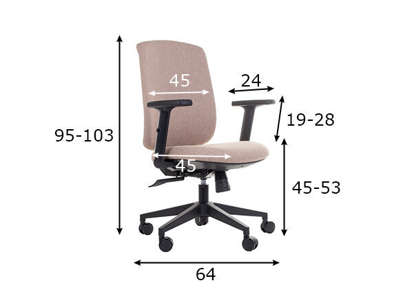 Kontoritool A2A ZN-605-B up. 6 цена и информация | Kontoritoolid | hansapost.ee