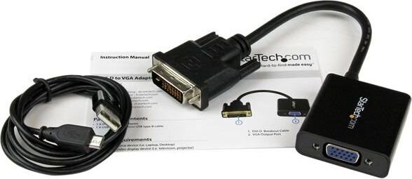 DVI-D – VGA adapter Startech DVI2VGAE, 0.19m цена и информация | Juhtmed ja kaablid | hansapost.ee