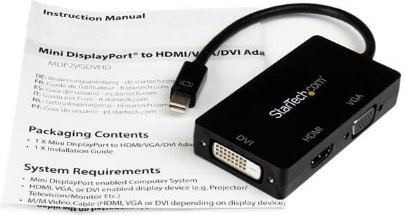 HDMI adapter Startech MDP2VGDVHD, 0.15m цена и информация | Juhtmed ja kaablid | hansapost.ee