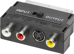 Vivanco adapter SCART - 3xRCA (47048) hind ja info | USB adapterid ja jagajad | hansapost.ee