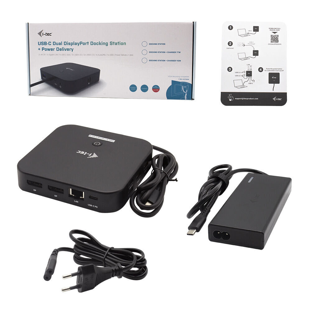 i-Tec C31DUALDPDOCKPD65W цена и информация | USB adapterid ja jagajad | hansapost.ee