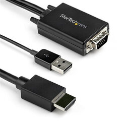 Адаптер HDMI—VGA Startech VGA2HDMM2M           (2 m) Чёрный цена и информация | Кабели и провода | hansapost.ee