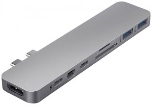 HyperDrive Hyper PRO 8-in-2 USB-C jaotur / HDMI / DP / USB-CA / GRA hind ja info | USB adapterid ja jagajad | hansapost.ee