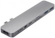 HyperDrive Hyper PRO 8-in-2 USB-C jaotur / HDMI / DP / USB-CA / GRA цена и информация | USB adapterid ja jagajad | hansapost.ee