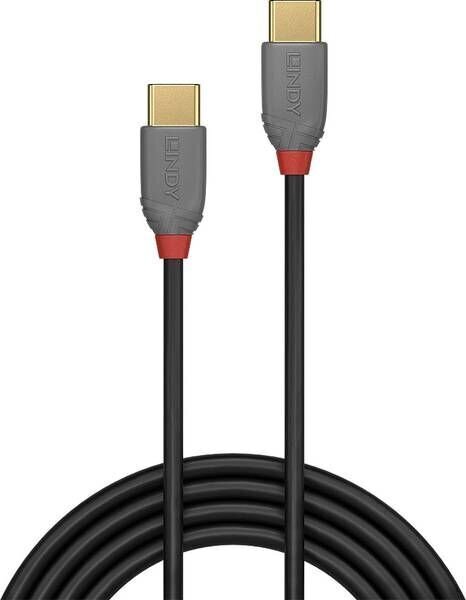 CABLE USB2 TYPE C 2M/ANTHRA 36872 LINDY hind ja info | Mobiiltelefonide kaablid | hansapost.ee