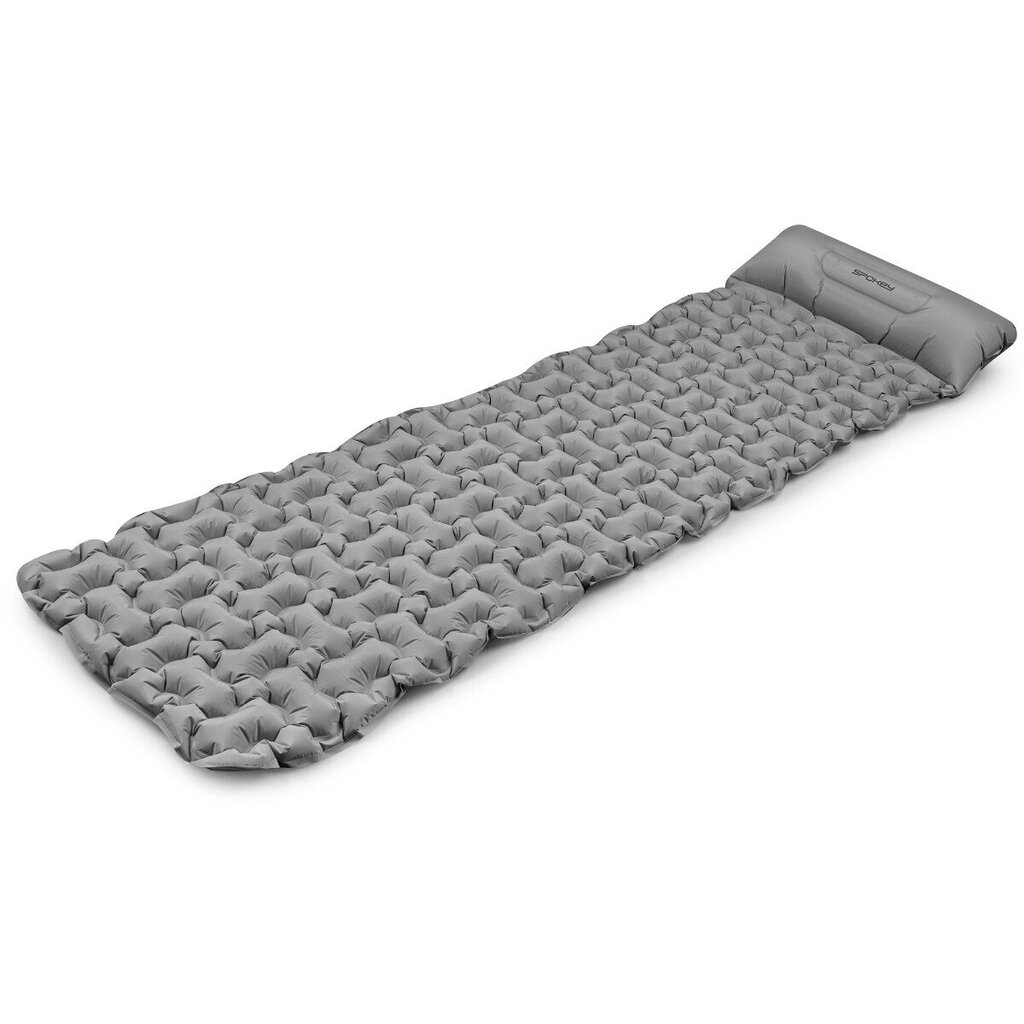 Täispuhutav matt Spokey Air Bed, ühene, 213x62 cm, hall цена и информация | Matkamadratsid ja matkamatid | hansapost.ee