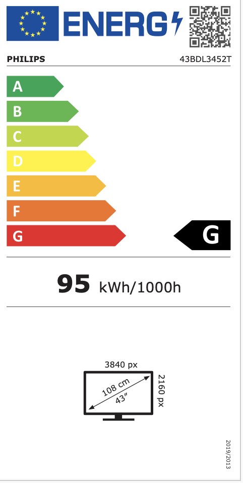 Philips 43BDL3452T/00 цена и информация | Monitorid | hansapost.ee