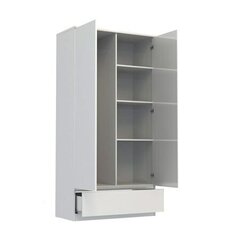 Двухдверный шкаф Naia, белый глянцевый цена и информация | Шкафы | hansapost.ee