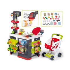 Smoby mänguasjade kaubanduskeskus käru ja kassaaparaadiga, 42 tarvikut hind ja info | Mänguasjad tüdrukutele | hansapost.ee