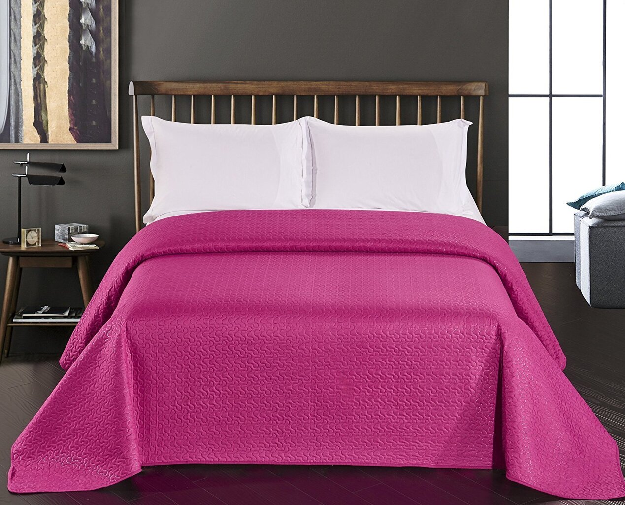 Kahepoolne voodikate Bibi Purple White, 260x280 cm цена и информация | Pleedid, voodikatted ja päevatekid | hansapost.ee