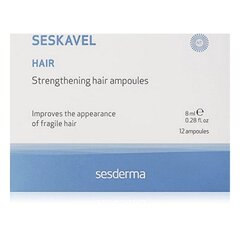 Капсулы против выпадения волос Seskavel Growth Sesderma (12 x 8 ml) цена и информация | Маски, масла, сыворотки | hansapost.ee