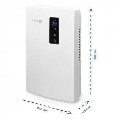 Clean Air Optima CA-703 dehumidifier 2 L 35 dB 60 W White hind ja info | Niiskusekogujad ja õhukuivatid | hansapost.ee