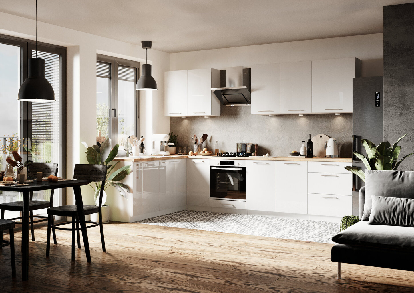 Köögikapp VITA D80, valge hind ja info | Köögikapid | hansapost.ee