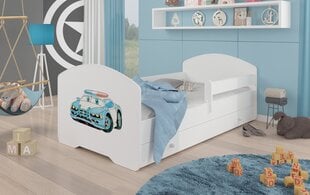 Детская кровать Pepe Barrier Police Car 160x80см + Матрас + Ящик цена и информация | Детские кровати | hansapost.ee