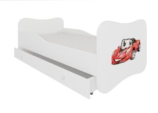 Lastevoodi Gonzalo Red Car 160x80cm + Madrats + Sahtel цена и информация | Детские кровати | hansapost.ee