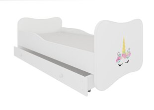 Lastevoodi Gonzalo Unicorn 160x80cm + Madrats + Sahtel цена и информация | Детские кровати | hansapost.ee