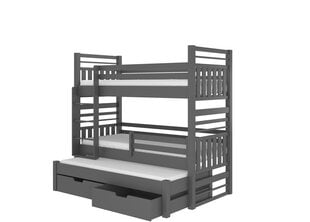 Детская кровать Hippo 208x97x175см, темно-серая цена и информация | Детские кровати | hansapost.ee