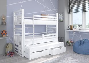 Детская кровать Hippo 208x97x175 см, белая цена и информация | Детские кровати | hansapost.ee