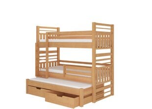 Детская кровать Hippo 208x97x175 см, коричневая цена и информация | Детские кровати | hansapost.ee