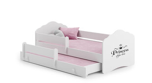 Детская кровать Casimo II Barrier Princess Black 160x80см + Матрас цена и информация | Детские кровати | hansapost.ee