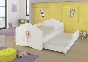 Детская кровать Casimo II Barrier Girl with Wings 160x80см + Матрас цена и информация | Детские кровати | hansapost.ee