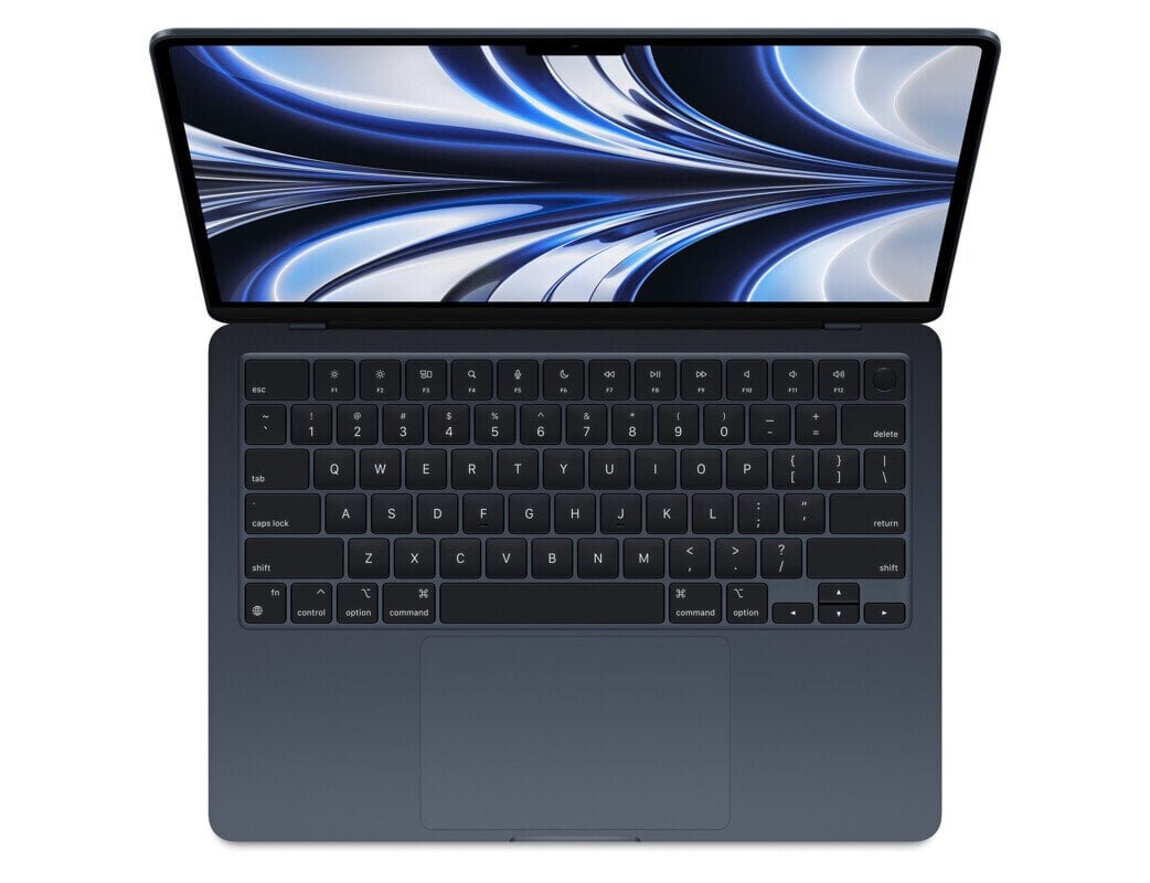 Notebook|APPLE|MacBook Air|MLY43RU/A|13.6"|2560x1664|RAM 8GB|SSD 512GB|8-core GPU|ENG/RUS|macOS Monterey|Midnight|1.24 kg|MLY43RU/A цена и информация | Sülearvutid | hansapost.ee
