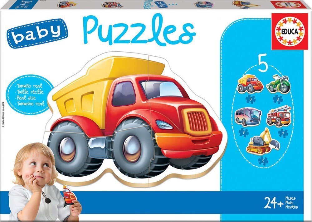 Pusle Baby vehicles, 5 tk. цена и информация | Pusled lastele ja täiskasvanutele | hansapost.ee