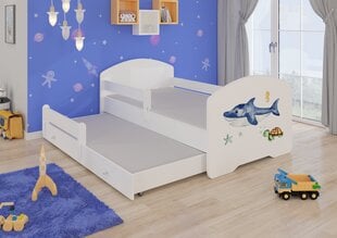 Детская кровать Pepe II Barrier Sea Animals 160x80см + Матрас цена и информация | Детские кровати | hansapost.ee