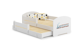 Детская кровать Pepe Barrier Railway 160x80см + Матрас цена и информация | Детские кровати | hansapost.ee