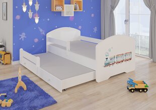 Детская кровать Pepe Barrier Railway 160x80см + Матрас цена и информация | Детские кровати | hansapost.ee