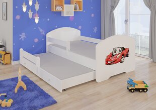 Детская кровать Pepe II Barrier Red Car 160x80см + Матрас цена и информация | Детские кровати | hansapost.ee