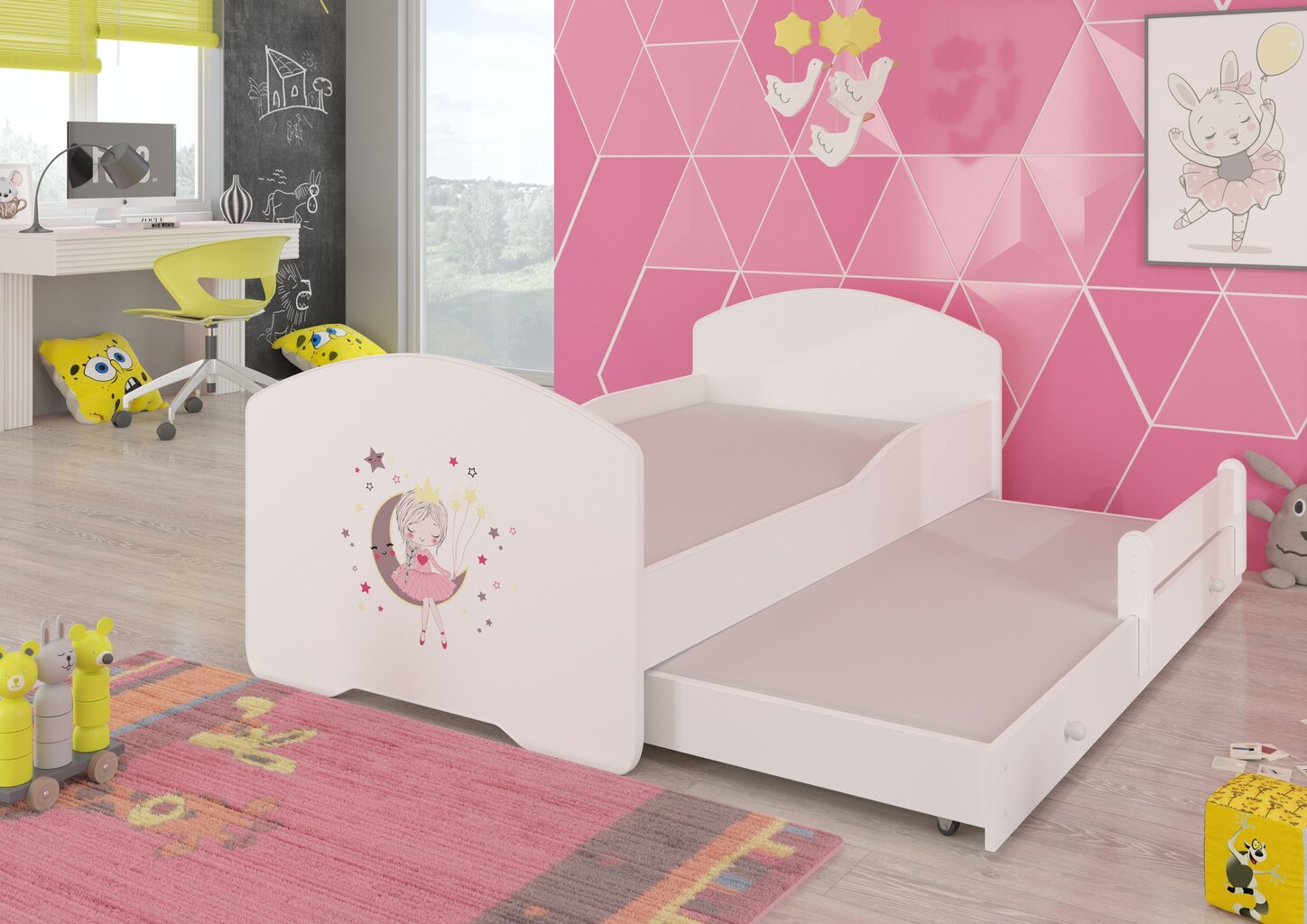 Lastevoodi Pepe II Sleeping Princess 160x80cm + Madrats hind ja info | Lastevoodid | hansapost.ee