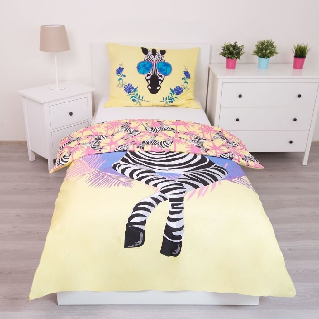 Voodipesukomplekt Zebra 140 x 200 cm + padjapüür 70 x 90 cm hind ja info | Laste voodipesu | hansapost.ee