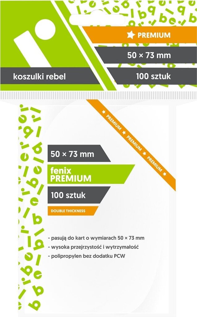 Fenix Premium (50x73mm) - 100 Pcs hind ja info | Lauamängud ja mõistatused perele | hansapost.ee