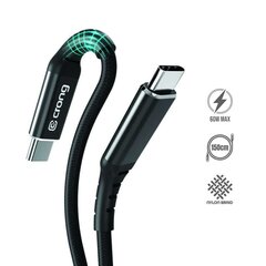 Crong Armor Link, USB-C - USB-C, 1.5 m hind ja info | Mobiiltelefonide kaablid | hansapost.ee