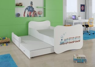 Детская кровать Gonzalo II Railway 160x80см + Матрас цена и информация | Детские кровати | hansapost.ee