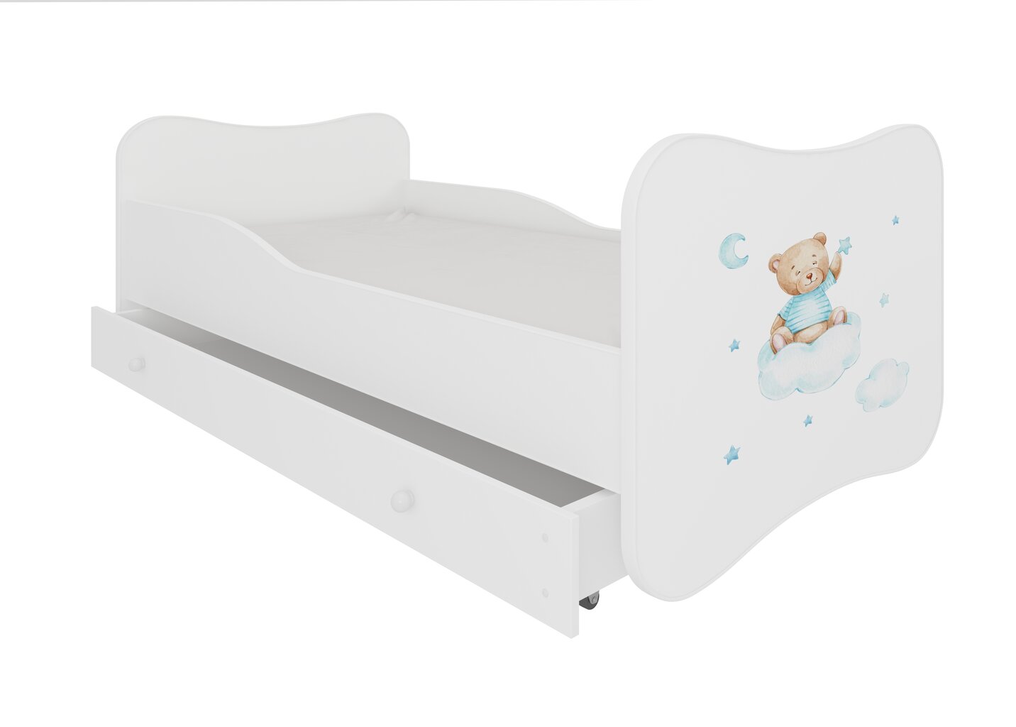 Lastevoodi Gonzalo Teddy Bear and Cloud 160x80cm + Madrats + Sahtel hind ja info | Lastevoodid | hansapost.ee