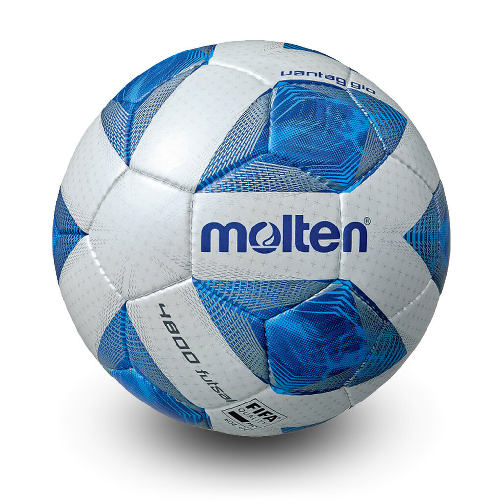Molten futsal pall F9A4800 Sünt. nahk, valge/sinine/hõbe hind ja info | Jalgpalli pallid | hansapost.ee