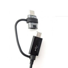 Адаптер Samsung EP-DG950 USB 2in1 Combo Type-C & Micro USB Data & Charging Cable 1.2м, черный цена и информация | Адаптеры и USB-hub | hansapost.ee