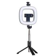 CP X1 LED 16 cm laetav selfie-lamp BT kaugjuhtimispuldi ja käepidemega + põrandaalus 20–90 cm + telefonihoidik hind ja info | Fotovalgustid, ringvalgustid ja fotostuudiod | hansapost.ee