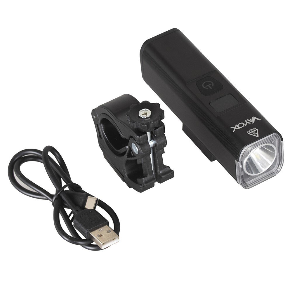 Vayox VA071 2in1 tõukeratas Super Bright 15W LED taskulambi raami kinnitus IPX6 1300lm 190 meetrit must цена и информация | Jalgratta tuled ja helkurid | hansapost.ee