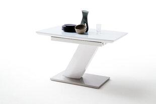 Pikendatav laud MC Akcent Galina, 120/160x80cm, valge/hall hind ja info | Köögilauad, söögilauad | hansapost.ee
