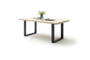 Pikendatav laud MC Akcent Dayton, 180/280x100 cm, helepruun/hall hind ja info | Köögilauad, söögilauad | hansapost.ee