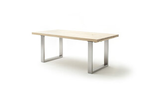 Pikendatav laud MC Akcent Dayton, 220/320x100 cm, helepruun/hõbedane hind ja info | Köögilauad, söögilauad | hansapost.ee