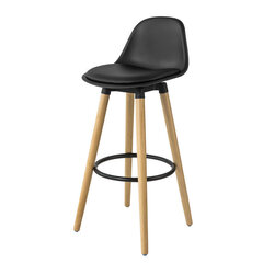 Барный стул SoBuy FST70-SCH, черный/коричневый цена и информация | Стулья для кухни и столовой | hansapost.ee